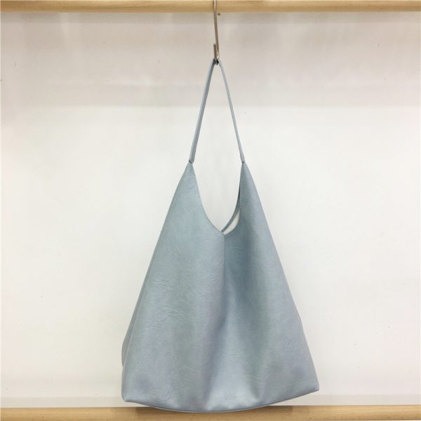 Textured Soft Leather Large Capacity Shoulder Tote Bag - 2023 Autumn/Winter Lazy Style Versatile Fashion Handbag