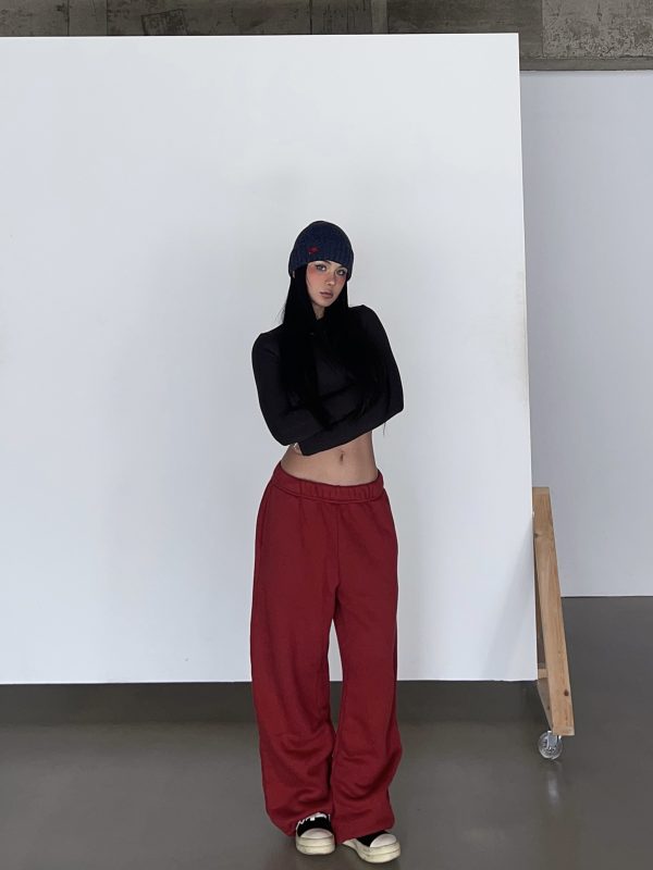 Thick Fleece 2-in-1 Butt-Lifting Sweatpants for Cold Weather, Narrow Waist Drawstring, Super Warm, Available in 3 Colors
