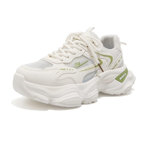 Thick-Soled Dad Shoes for Women - 2025 New Style Mesh Breathable Casual Sneakers - Versatile Soft-Soled White Sports Footwear