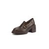 Thick-Soled High Heeled Loafers for Women - Sheepskin Buckle Design, 2025 Summer Style, Trendy Footwear, Chic Comfort