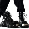 Thick-Soled Martin Boots for Men, Niche Punk Style Zipper Motorcycle Boots, British Big Toe High-Top Shoes, European American Fashion