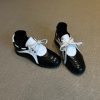 Thick-Soled Sporty Mary Jane Shoes for Women - Color-Blocked Retro Lace-Up Casual Footwear, Round-Toe Comfort