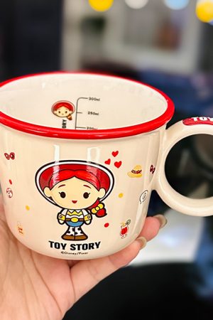Toy Story Buzz Lightyear Ceramic Water Cup - Cute Kids' Mug for Milk, Oatmeal, Breakfast - Fun Cartoon Design