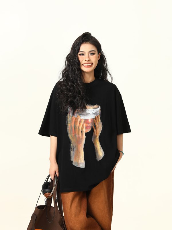Trendy American Street Style Printed Short-Sleeve T-shirt for Men and Women - Hip-Hop Summer Unisex Fashion Top