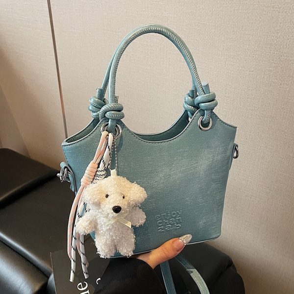 Trendy High-End Small Shoulder Crossbody Bag for Women, 2025 Niche Design Letter Print Vegetable Basket Style