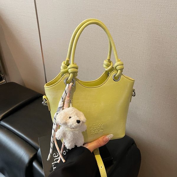 Trendy High-End Small Shoulder Crossbody Bag for Women, 2025 Niche Design Letter Print Vegetable Basket Style