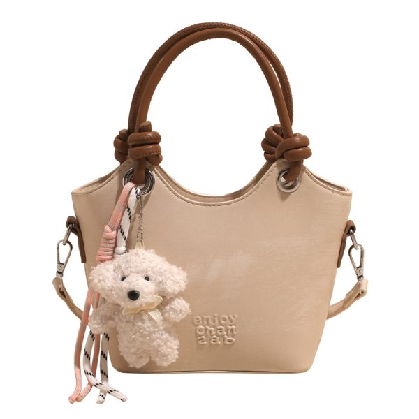 Trendy High-End Small Shoulder Crossbody Bag for Women, 2025 Niche Design Letter Print Vegetable Basket Style