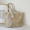 Trendy Large Capacity Women's Straw Beach Bag - Versatile Summer 2025 Shoulder Bag for Fashionable Outings