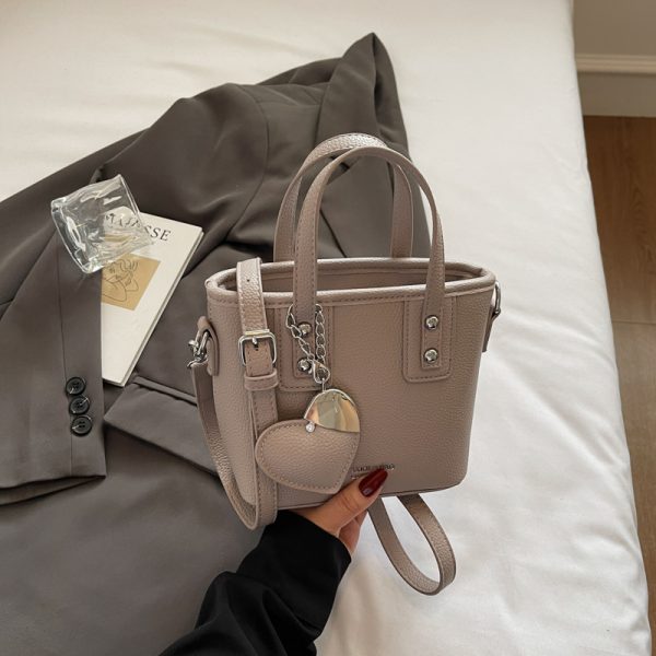 Trendy Lychee Pattern Bucket Tote Bag for Women - Simple Vegetable Basket Crossbody Shoulder Bag 2025 Fashion Niche Style