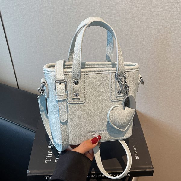 Trendy Lychee Pattern Bucket Tote Bag for Women - Simple Vegetable Basket Crossbody Shoulder Bag 2025 Fashion Niche Style