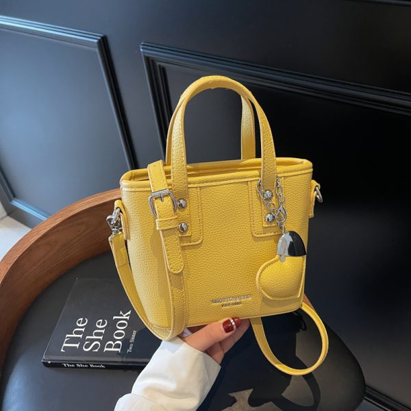 Trendy Lychee Pattern Bucket Tote Bag for Women - Simple Vegetable Basket Crossbody Shoulder Bag 2025 Fashion Niche Style