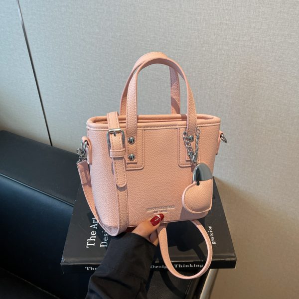 Trendy Lychee Pattern Bucket Tote Bag for Women - Simple Vegetable Basket Crossbody Shoulder Bag 2025 Fashion Niche Style