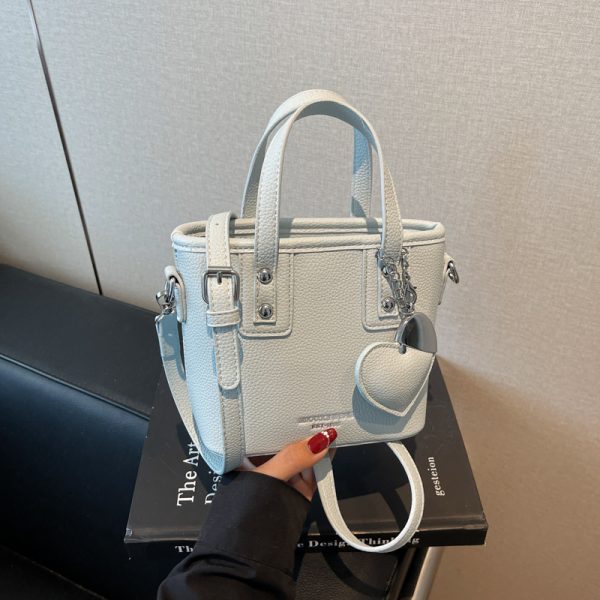 Trendy Lychee Pattern Bucket Tote Bag for Women - Simple Vegetable Basket Crossbody Shoulder Bag 2025 Fashion Niche Style