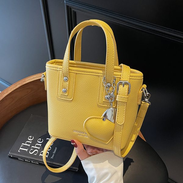 Trendy Lychee Pattern Bucket Tote Bag for Women - Simple Vegetable Basket Crossbody Shoulder Bag 2025 Fashion Niche Style