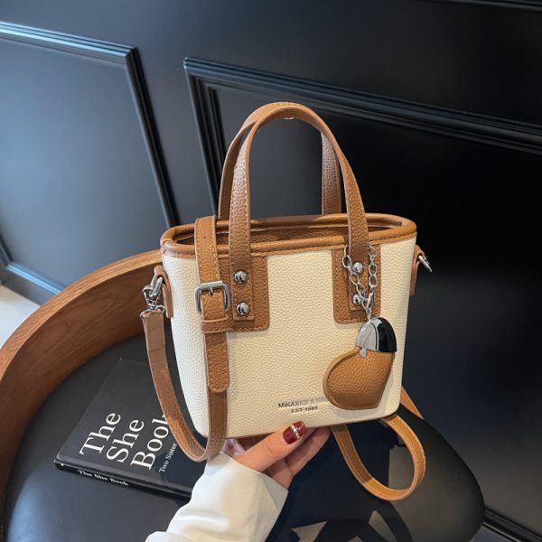 Trendy Lychee Pattern Bucket Tote Bag for Women - Simple Vegetable Basket Crossbody Shoulder Bag 2025 Fashion Niche Style