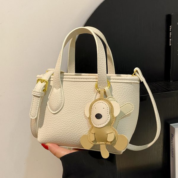 Trendy Lychee Pattern Handheld Bucket Bag 2025 - Versatile Small Crossbody Shoulder Bag for Women