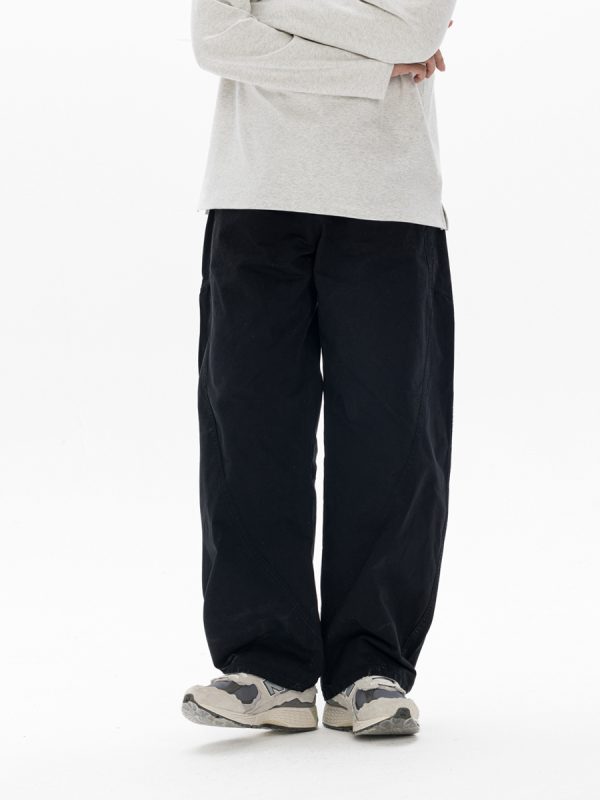 Trendy Men's Workwear Casual Pants with Three-Dimensional Cutting and Pockets - Brown Long Pants for a Stylish Look