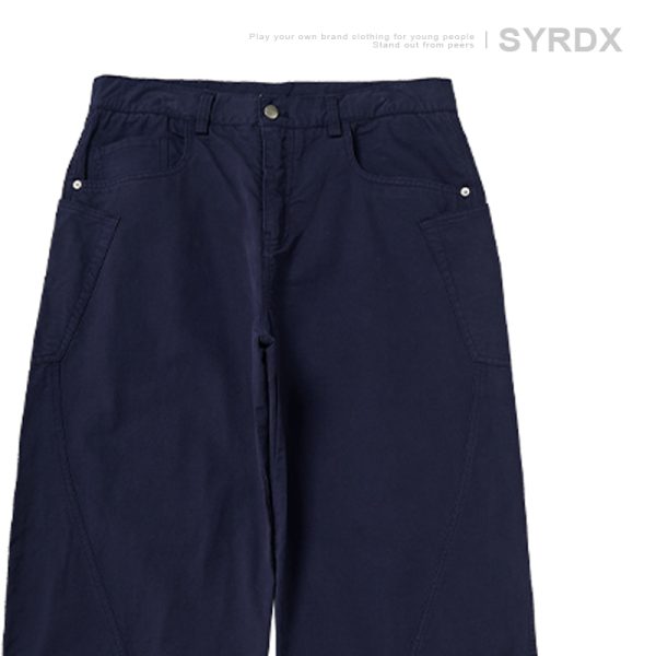 Trendy Men's Workwear Casual Pants with Three-Dimensional Cutting and Pockets - Brown Long Pants for a Stylish Look
