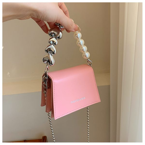 Trendy Mini Pearl Chain Crossbody Bag for Women - Stylish Versatile 2025 Summer Shoulder Small Square Bag