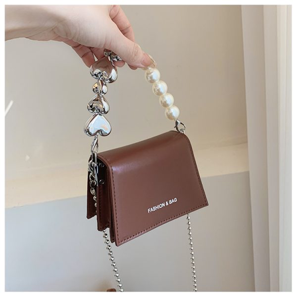 Trendy Mini Pearl Chain Crossbody Bag for Women - Stylish Versatile 2025 Summer Shoulder Small Square Bag