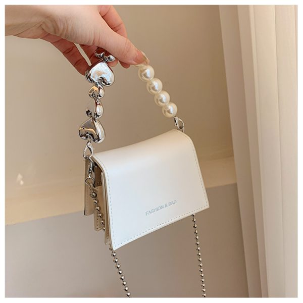 Trendy Mini Pearl Chain Crossbody Bag for Women - Stylish Versatile 2025 Summer Shoulder Small Square Bag