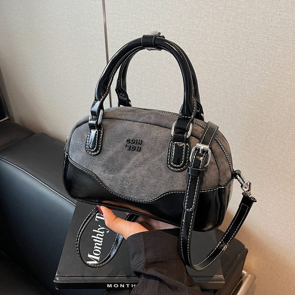 Trendy Patchwork Design Handheld Pillow Bag for Women - Retro Small Handbag, 2025 Fashion Crossbody Style