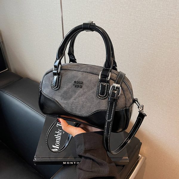 Trendy Patchwork Design Handheld Pillow Bag for Women - Retro Small Handbag, 2025 Fashion Crossbody Style