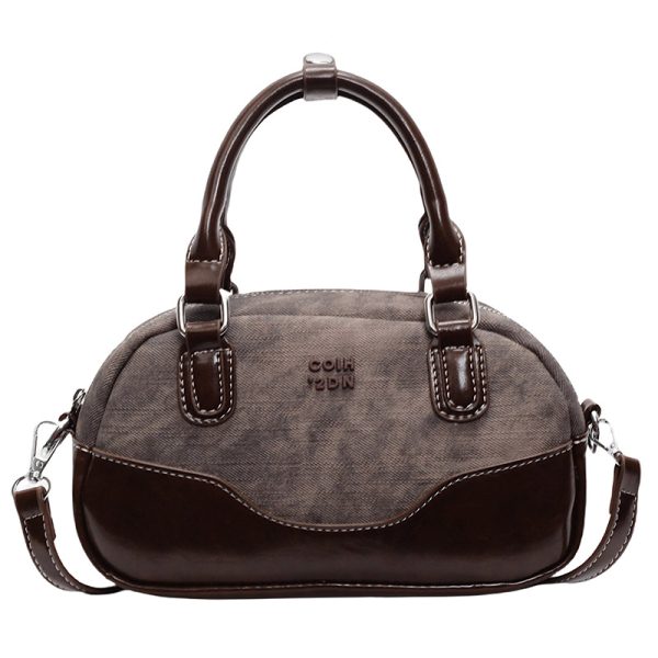 Trendy Patchwork Design Handheld Pillow Bag for Women - Retro Small Handbag, 2025 Fashion Crossbody Style