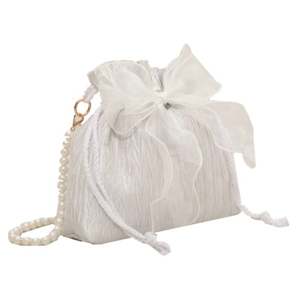 Trendy Pearl Bucket Bag for Women, Summer 2025 Fairy Crossbody Bag, Textured Versatile Niche Style