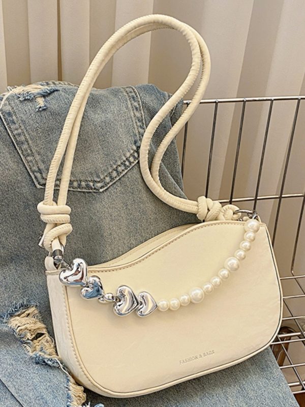 Trendy Pearl Chain Crossbody Bag for Women - 2025 Spring/Summer Niche Small Shoulder and Underarm Bag