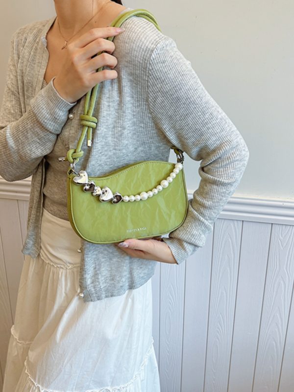Trendy Pearl Chain Crossbody Bag for Women - 2025 Spring/Summer Niche Small Shoulder and Underarm Bag
