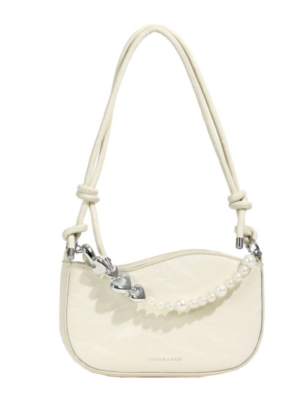 Trendy Pearl Chain Crossbody Bag for Women - 2025 Spring/Summer Niche Small Shoulder and Underarm Bag