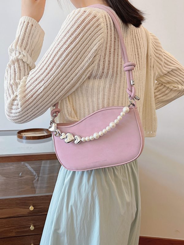 Trendy Pearl Chain Crossbody Bag for Women - 2025 Spring/Summer Niche Small Shoulder and Underarm Bag