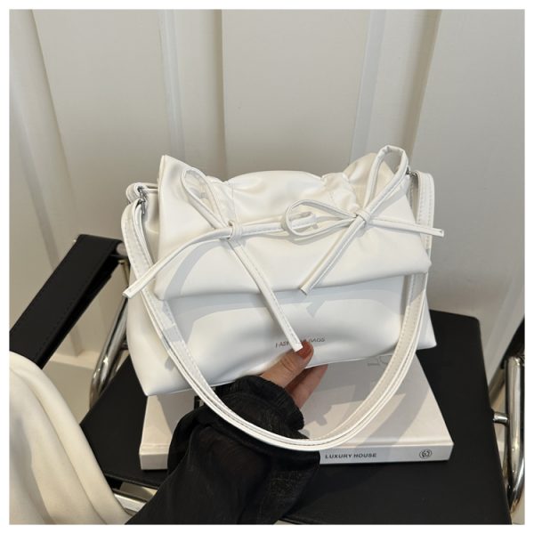 Trendy Pink Bow Shoulder Crossbody Bag for Women, Large Capacity Commuter Tote, 2025 Fashion Must-Have