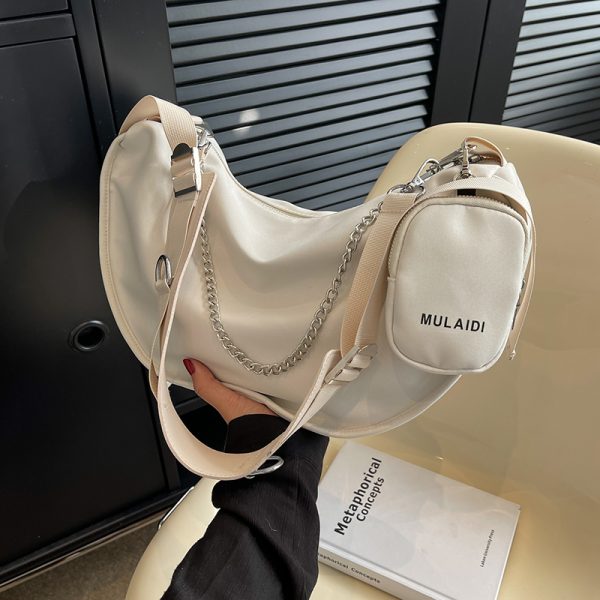 Trendy Purple Women's Large Capacity Crossbody Bag - Versatile Sports Casual Underarm Dumpling Style for 2025 Fashion