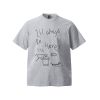 Trendy Relaxed Fit Beaded Letter Short Sleeve T-Shirt for Men and Women - Summer High-End Couple Style