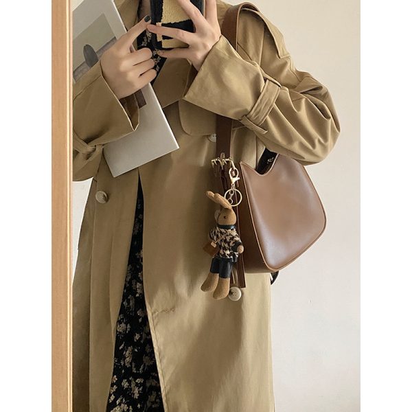 Trendy Retro Crescent Crossbody Bag for Women - 2024 French Niche Underarm Style