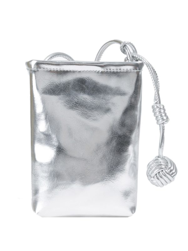 Trendy Silver Mini Handbag for Women - 2025 Summer Versatile Chain Shoulder Crossbody Phone Bag