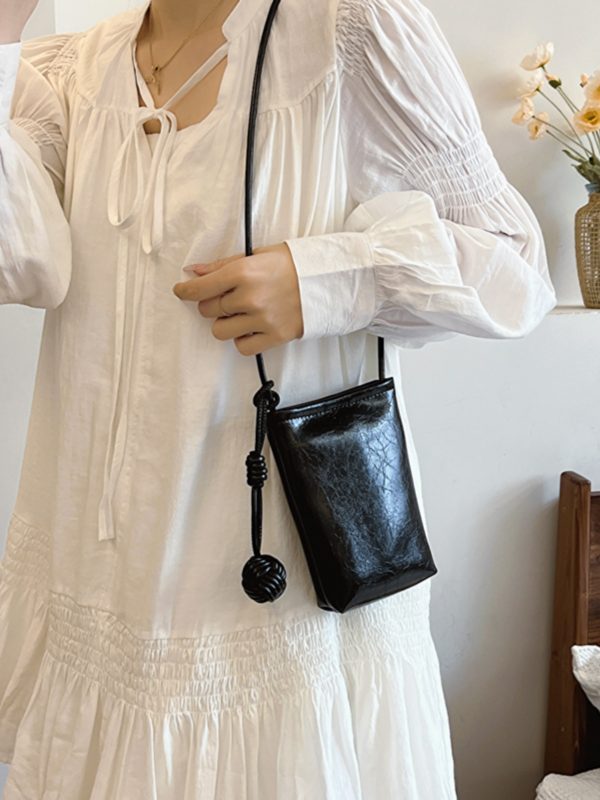 Trendy Silver Mini Handbag for Women - 2025 Summer Versatile Chain Shoulder Crossbody Phone Bag