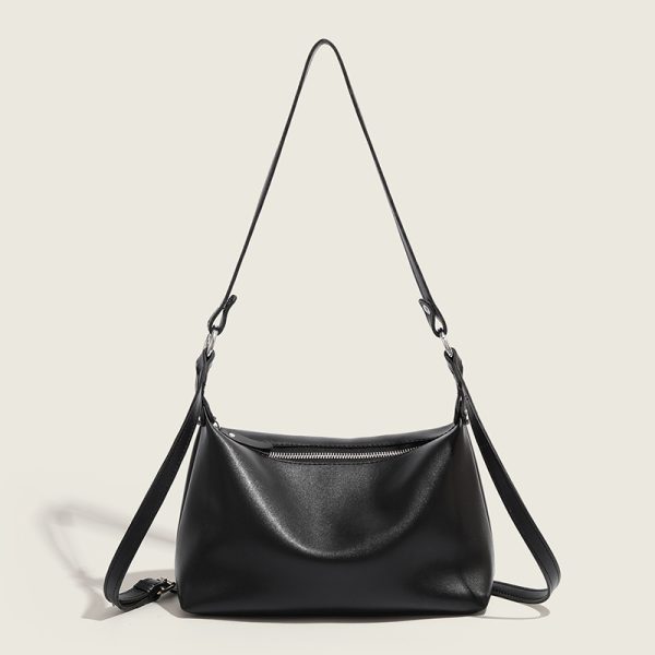 Trendy Soft Leather Underarm Baguette Bag - Versatile Shoulder Crossbody Bag for Women - Fashionable Small Bag 2024