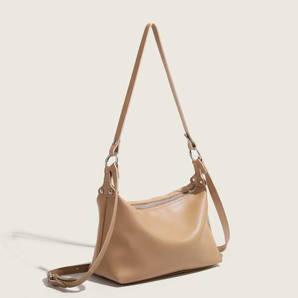 Trendy Soft Leather Underarm Baguette Bag - Versatile Shoulder Crossbody Bag for Women - Fashionable Small Bag 2024