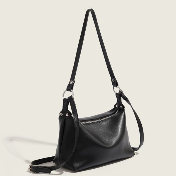 Trendy Soft Leather Underarm Baguette Bag - Versatile Shoulder Crossbody Bag for Women - Fashionable Small Bag 2024