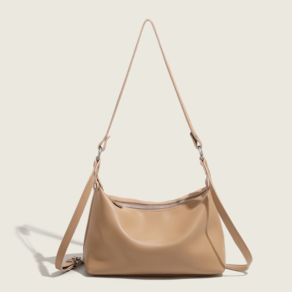 Trendy Soft Leather Underarm Baguette Bag - Versatile Shoulder Crossbody Bag for Women - Fashionable Small Bag 2024