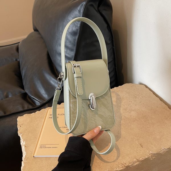 Trendy Textured Small Square Handbag for Women - Casual Versatile Phone Bag, 2025 Fashion Must-Have
