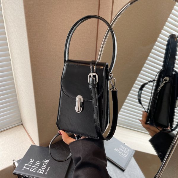 Trendy Textured Small Square Handbag for Women - Casual Versatile Phone Bag, 2025 Fashion Must-Have