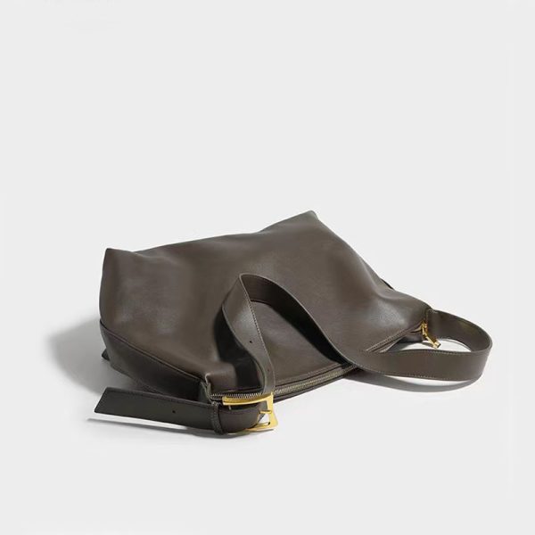 Trendy Women's Large Capacity Soft Leather Shoulder Bag - Minimalist Versatile Crossbody for Autumn and Winter 2024