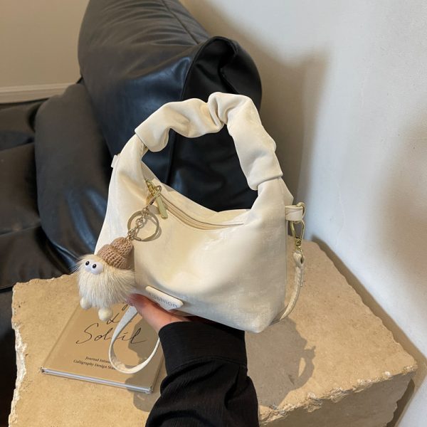 Trendy Women's Pleated Cloud Bag - Casual Chic Small Square Handbag for Shoulder or Crossbody - 2025 Fashion Style