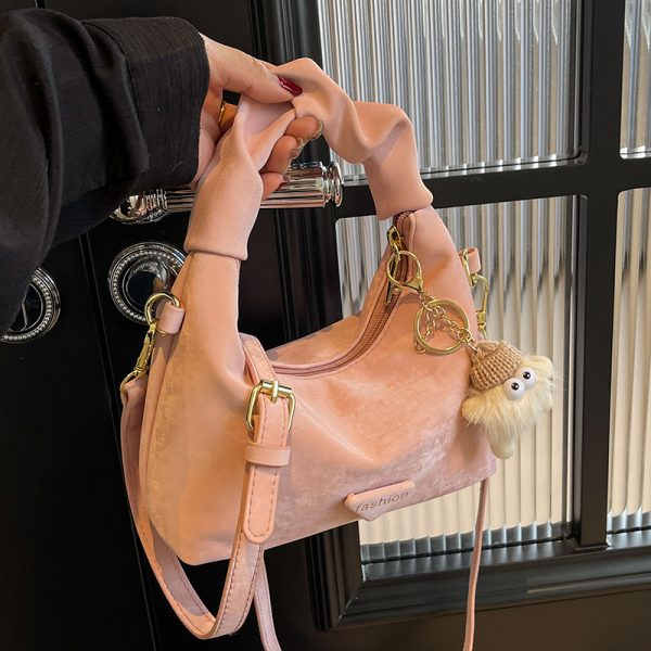 Trendy Women's Pleated Cloud Bag - Casual Chic Small Square Handbag for Shoulder or Crossbody - 2025 Fashion Style