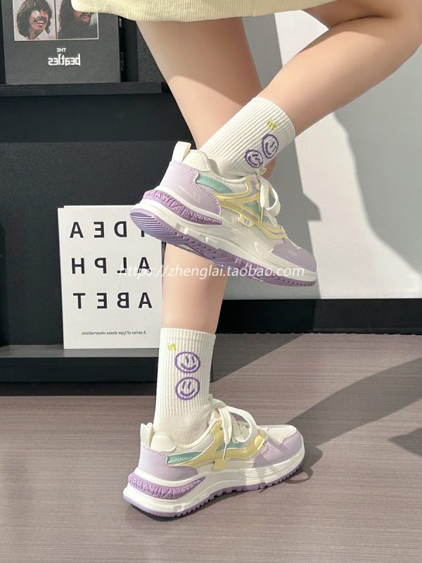 Ultra-Lightweight Mesh Casual Sports Shoes for Women - 2025 Soft Sole Macaroon Color Dad Sneakers