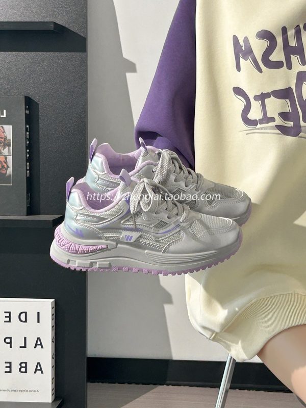 Ultra-Lightweight Mesh Casual Sports Shoes for Women - 2025 Soft Sole Macaroon Color Dad Sneakers